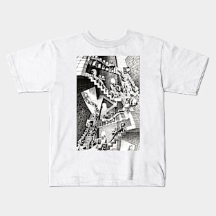 M. C. Escher House Of Stairs Graphic Poster 1951 Imp-Art Vintage Print Fantasy Illustration Kids T-Shirt